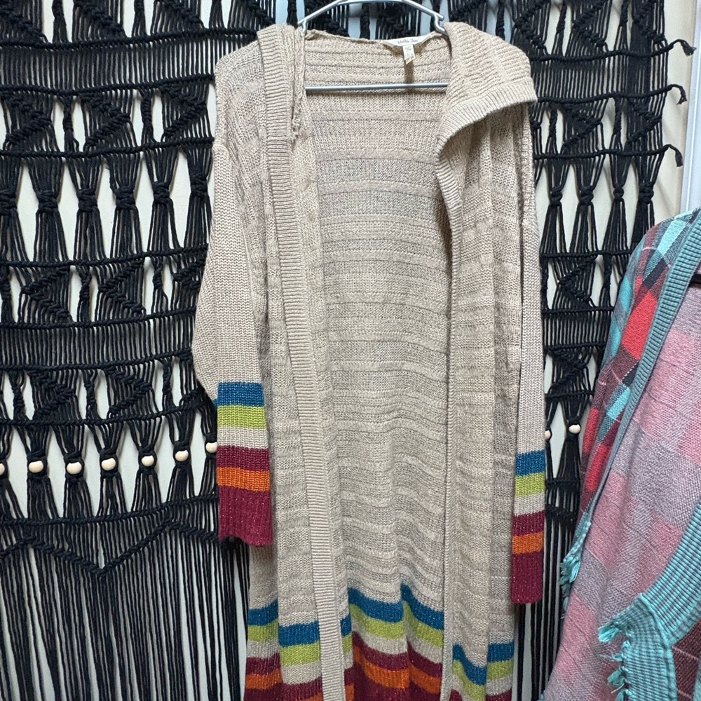 Matilda Jane Cream and Red Long Cardigan